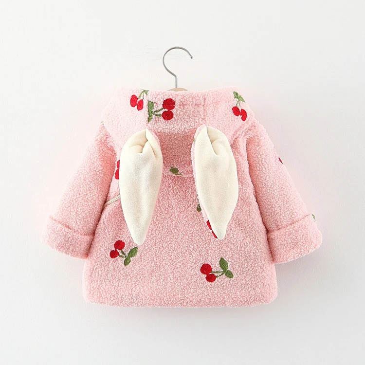 Fall winter baby girls clothes outfits velvet fleece jackets outerwear for newborn baby girl clothing 1 year baby birthday coats