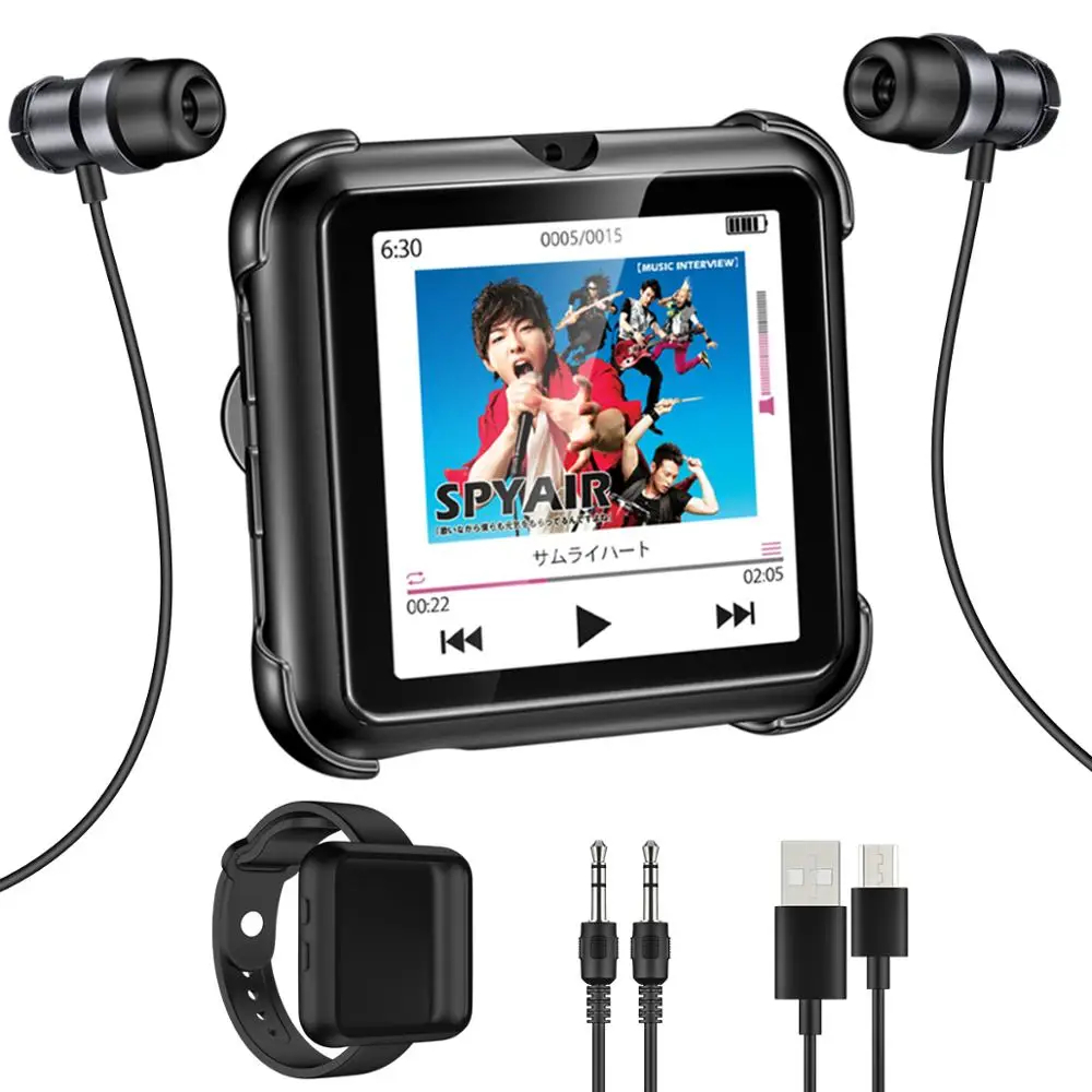 Сенсорный экран портативный MP3 плеер с Bluetooth HiFi музыкальный наушники FM радио без