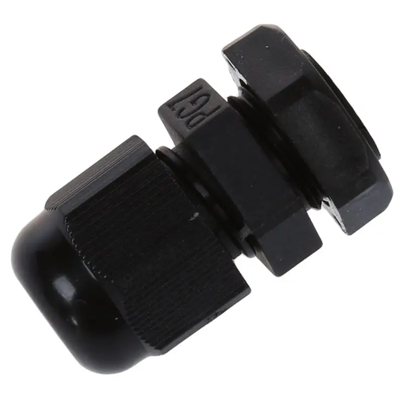 30 шт. PG7 водонепроницаемый разъем Черный для кабеля диаметром 4-7 мм