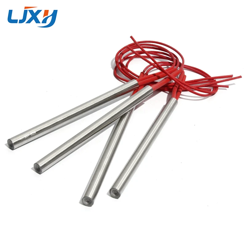 LJXH 2PCS 9mm 80~150mm Electric Mold Cartridge Heaters Stainless Steel 180W/190W/230W/280W/350W Cylindrical Heating Tube