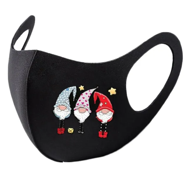 Christmas Prints Mask Adult Reusable Colorful Fabric Face Xmas Print Unisex Neutral Washable Masks Earloop Bandage Masques Q
