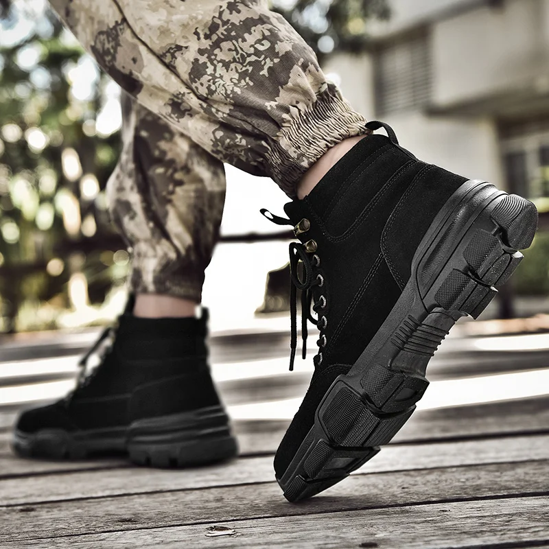 Мужские зимние кроссовки; Botas De Hombre; мужские высокие кроссовки; теплая удобная мужская обувь; ботильоны высокого качества; уличные рабочие ботинки