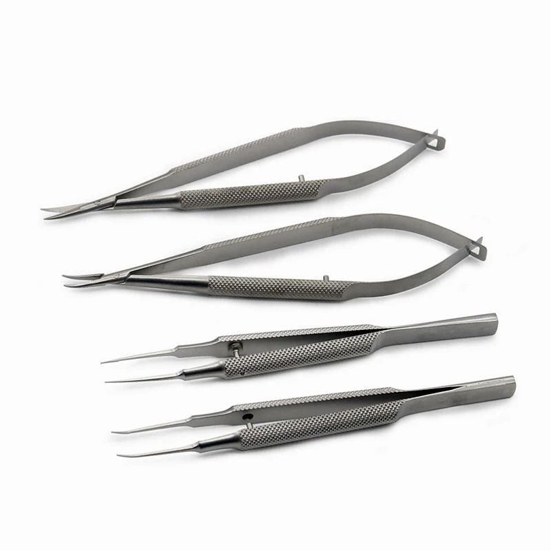 12.5cm Ophthalmic Microsurgical Instruments scissors + Needle holders + tweezers Stainless Steel Surgical Tool ophthalmic tool,surgical instruments