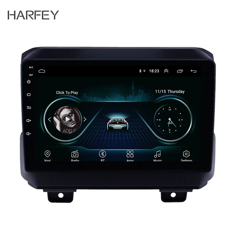 

Harfey Car GPS 9" HD Navi Radio Auto Android 8.1 for Jeep Wrangler 2018 Multimedia Player support Steering Wheel Control 1+16GB