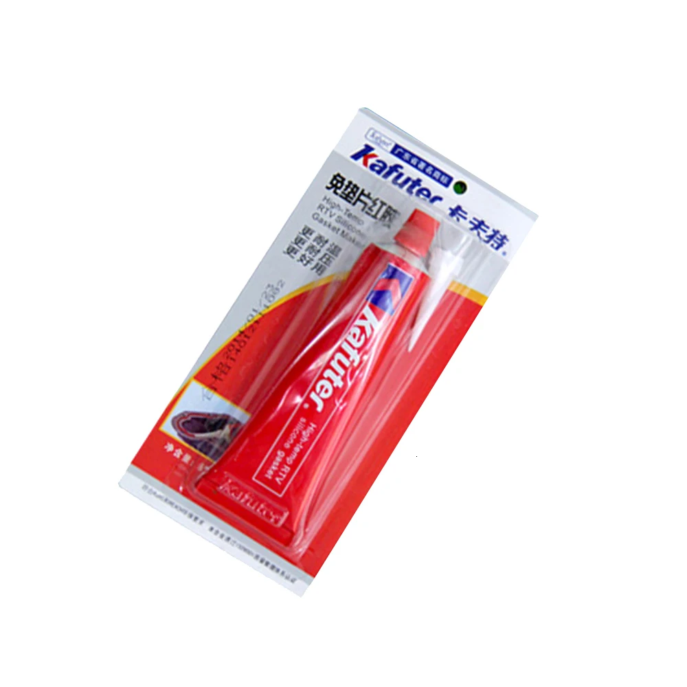 Комплект из 2 предметов Kafuter-588 85g красный клей герметик Водонепроницаемый и устойчивость к высокой температуре Устойчивостью Транспортного средства, техническое обслуживание герметизирующий клей