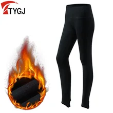 Женские утепленные зимние леггинсы, Чулки со стоячим воротником, леггинсы с высокой талией, удобные длинные чулки D0816