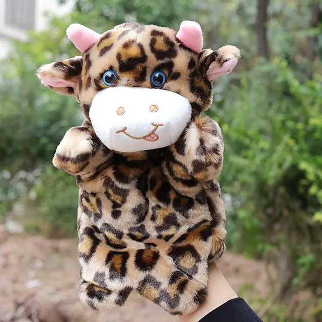 Cute Milk Cow Sheep Dog Duck Bear Hand Puppet Baby Kids Child Educational Soft Doll Plush Toy High quality 4