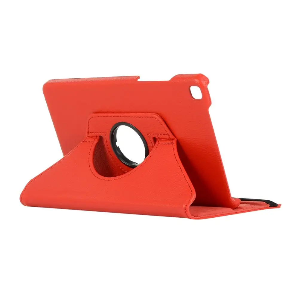 Вращающийся на 360 Градусов Кожаный чехол для samsung Galaxy Tab A 8,0 S ручка версия Чехол P200 P205 SM-P200 SM-P205 - Цвет: Красный