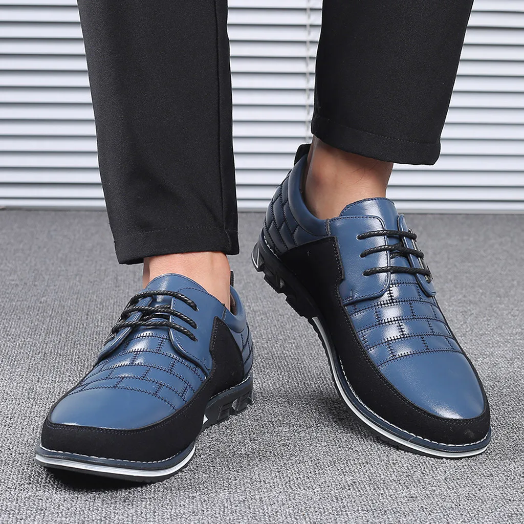 

Soft Lace Up Leather Shoes Men New Trend Round Head Genuine Leather Autumn Mens Business Casual Fashion Shoes