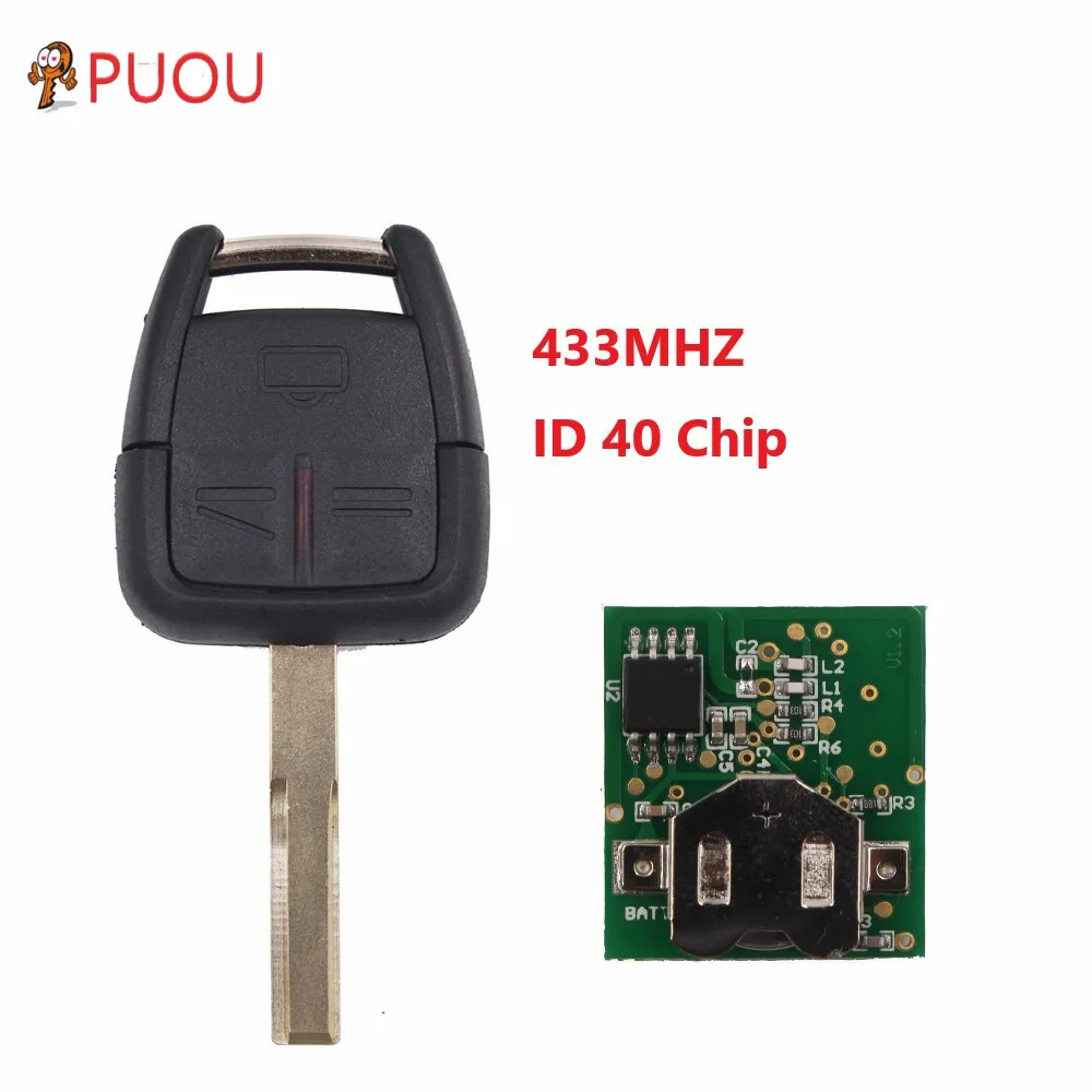 

3 Button Remote Key for OPEL for Vauxhall/433MHZ ID 40 Chip HU43 Blade