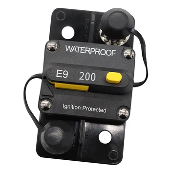

200Amp Circuit Breaker with Manual Reset for Auto Car Marine Boat Stereo Audio Switch System Protection, Waterproof