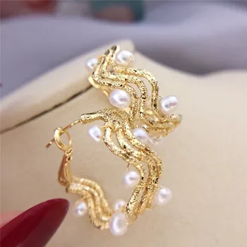 

925 Silver 3-5MM Korean Fashion Jewelry Wholesale Modern stylish Natural Pearl Stud Earrings For Women Gift