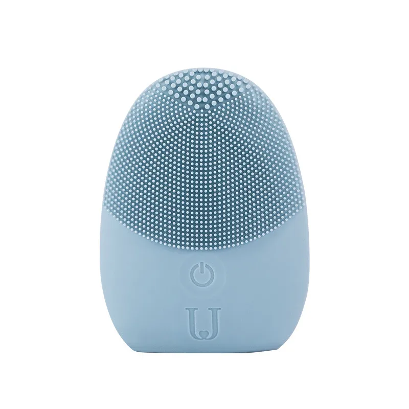 Xiaomi mijia звуковая щетка для очищения лица Мини электрическая Массажная стиральная машина водонепроницаемый силикон глубоко очищающие Инструменты для лица - Цвет: Синий