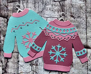 

ZFPARTY Cute Ugly Sweater Metal Cutting Dies Stencils for Scrapbooking/photo album Decorative Embossing Paper Cards