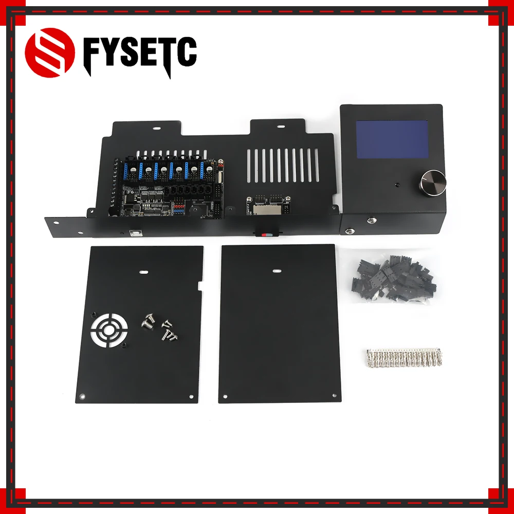FYSETC F6 V1.3 материнская плата+ 6 шт. TMC2208 Драйвер шагового двигателя+ Универсальный 12864 ЖК-Дисплей Чехол для Creality Ender 3 Ender-3