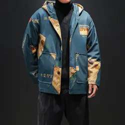 Privathinker INS/куртки-бомберы с капюшоном для мужчин 2019, s уличный стиль, забавная ветровка с принтом, мужские корейские осенние куртки, пальто 5XL