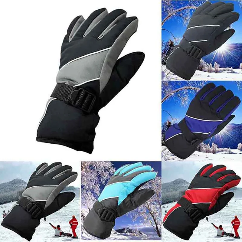 Рекомендуемые перчатки для катания на лыжах для взрослых Полная защита от ветра, от дождя противоскользящая ручная одежда спортивная