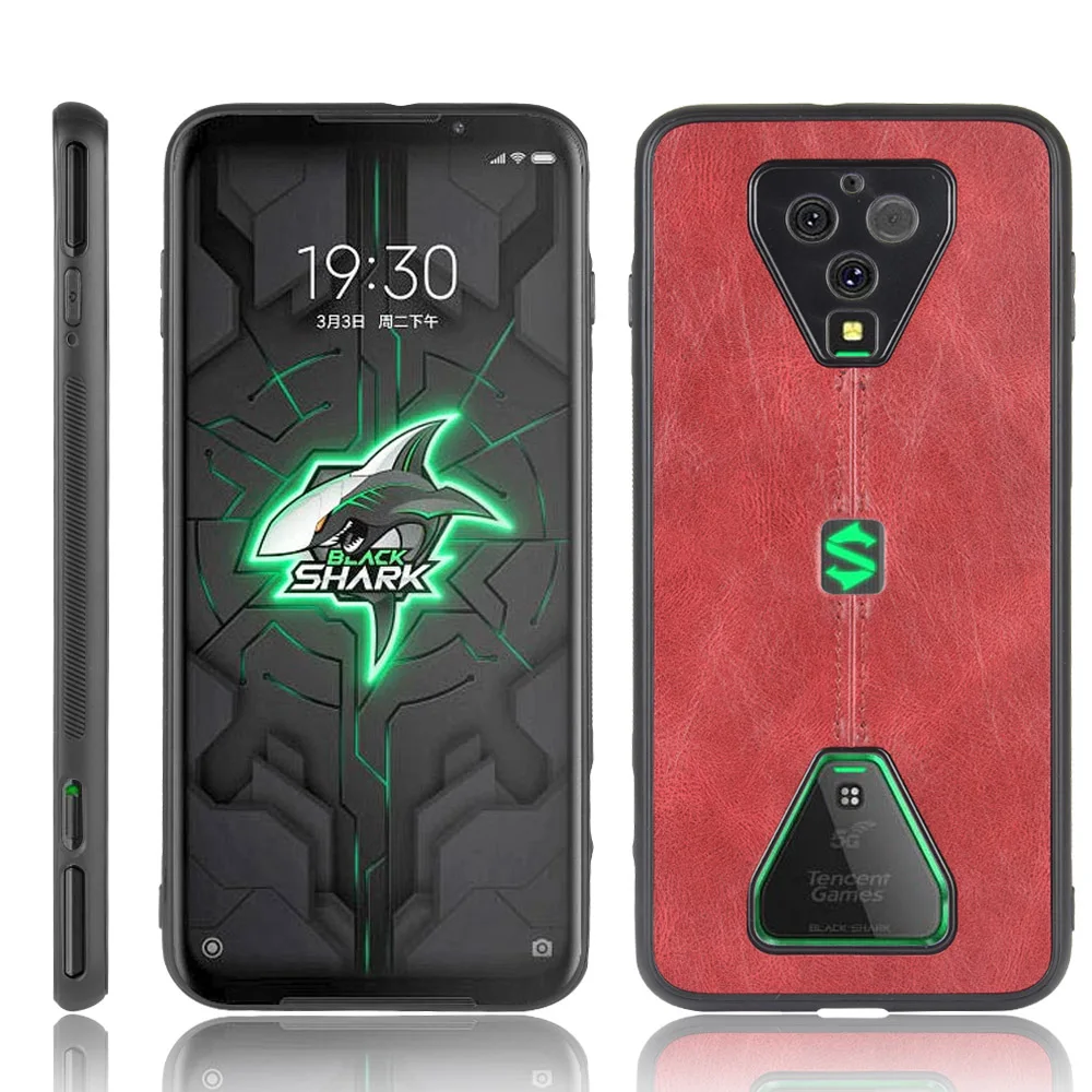 Чехол Shark 3 Pro Shark3 для Xiaomi Black прочный чехол из телячьей кожи с мягким краем