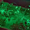 Dimmable 11m/21m Green/Red LED Outdoor solar String Lights Fairy Holiday Christmas Party Garland Solar Garden Waterproof Lights 6
