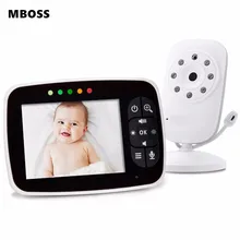 Беспроводная радионяня, 3,5 дюймовый ЖК-экран, детская камера ночного видения, двухстороннее аудио, датчик температуры, Эко режим, колыбельные