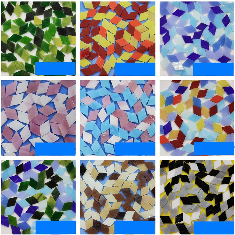 300pcs 1x1cm Mosaic Tiles Glass Mosaic Tiles for Crafts Bulk