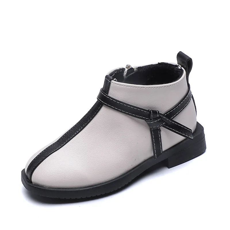 

New Fashion Children Boots Boys Girls Winter Boots Kids Leather Boots Warm Soft Flat Sneakers