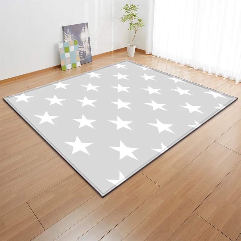 Modern Livingroom Anti-slip Flannel Area Rug Kids Room Floor Carpets Baby Play Crawling Stars Ripple Pattern Mat Rugs Carpet Modern Livingroom Anti-slip Flannel Area Rug Kids Room Floor Carpets Baby Play Crawling Stars Ripple Pattern Mat Rugs Carpet