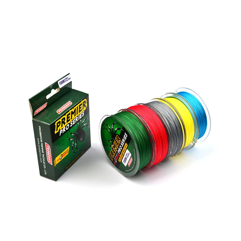 

100M Fishing Line Red/Green/Grey/Yellow/Blue Braided Fishing Line available10LB-80LB PE Line Green Package