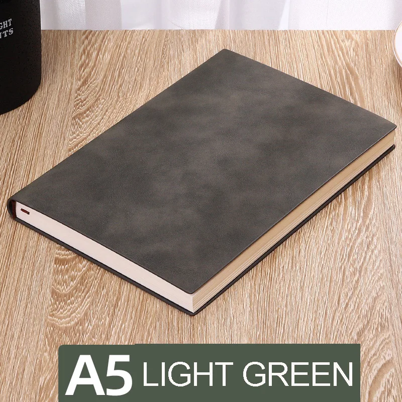 Light green А5, мягкая кожаная обложка, Библейский блокнот, милый планировщик, ежедневник,,, недельный планировщик, для путешественников, простой блокнот, для студентов, школьников - Цвет: Light green