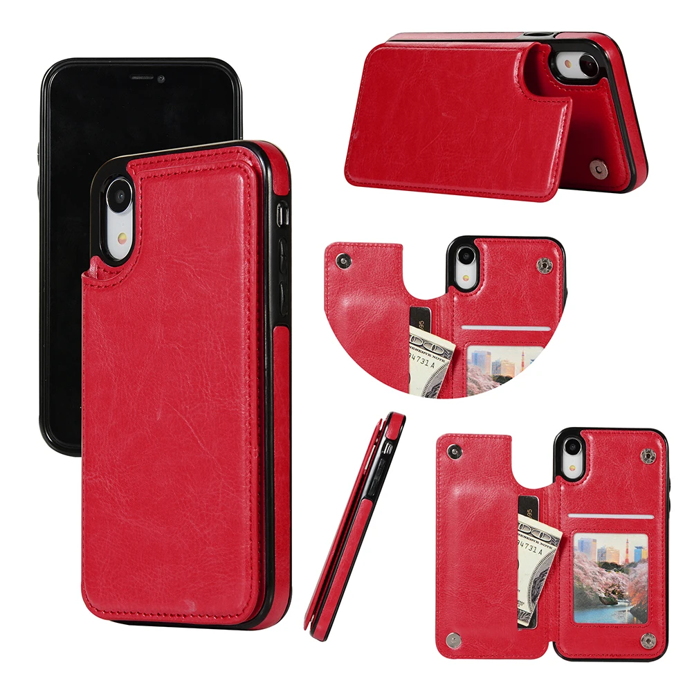 

For IPhone 11 Pro Max Magnetic Leather Wallet Case Card Slot Shockproof Flip Cover for IPhone 6 6s Plus 7 8 Plus X XS XR XS Max