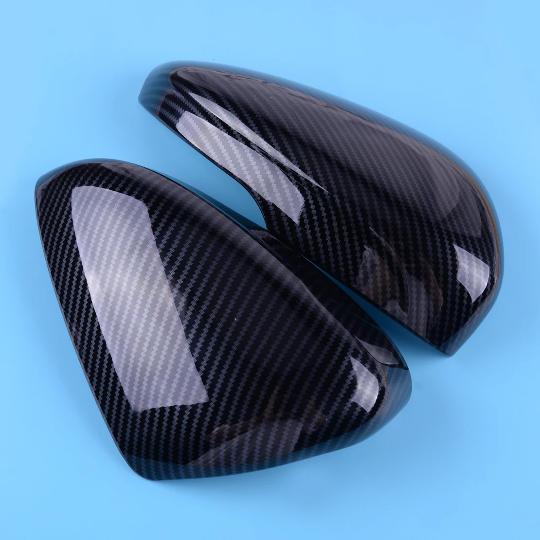 

beler 2pcs ABS Black Carbon Fiber Style Side Door Wing Rear View Mirrors Cover Trim Cap Fit For Ford Focus MK4 Guard 2019 2020
