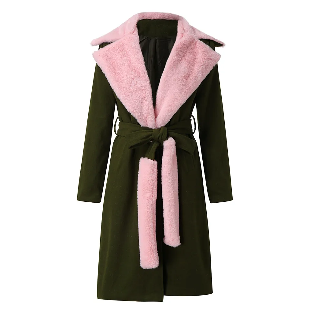 KANCOOLD пальто минималистичный Стиль зимнее теплое плотное шерстяное пальто с отложным воротником пальто и куртки для женщин 2019Sep3