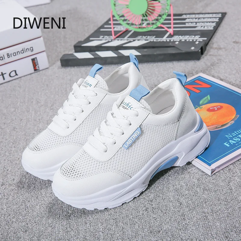 

2020 Summer Casual Women Sneakers Air Mesh Breathable Shoes Flat Platform Casual Shoes Women's vulcanized shoes B180