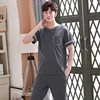 Men's Pajamas Set Summer Short-sleeve Tops + Long Pants 100% Cotton Nightwear Home Wear Suits Simple Fashion Sleepwear for Men ► Photo 3/6