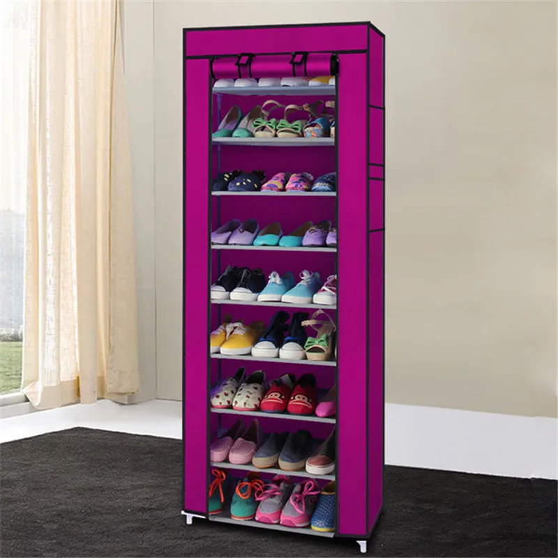 

Large Capacity 10 Layers Shoes Storage Cabinet DIY Assembly Shoe Shelf Dustproof Moistureproof Shoe Rack Organizers