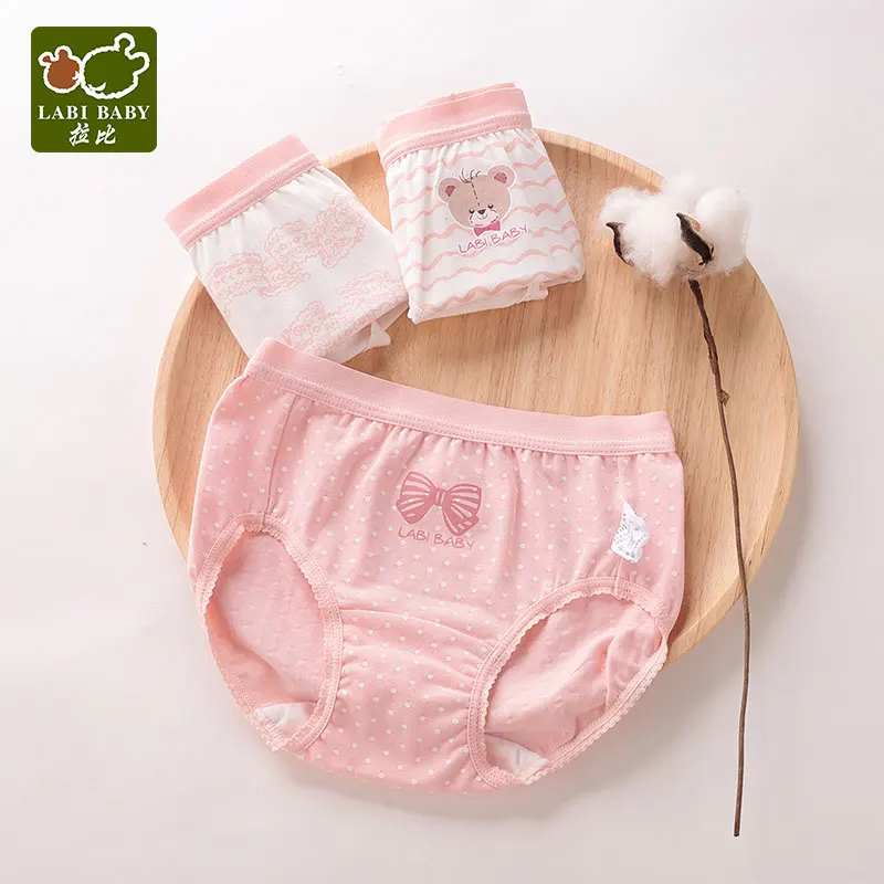 LABIBABY/комплект из 3 предметов трусы для девочек детские девушек милые хлопковые в