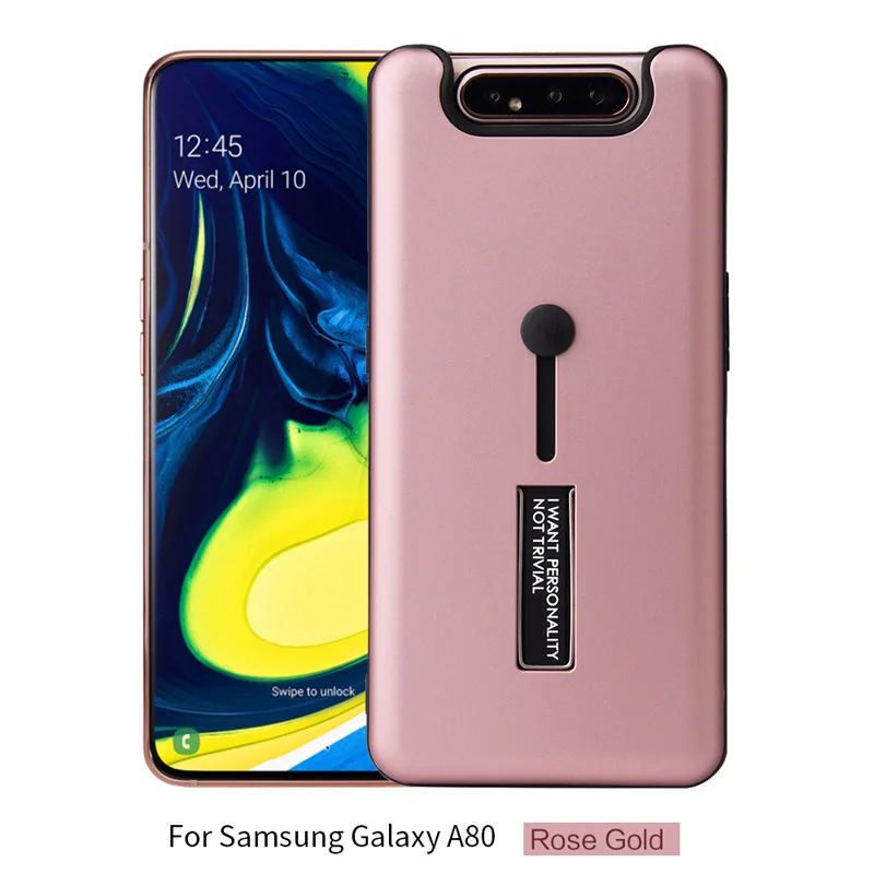 Rose Gold Различные рейтеон кронштейн чехол для SamSung Галактики A80 A90 A70 A60 A40 A30 A20 A20E A5 M10 M20 падение Защитная крышка - Цвет: Rose Gold