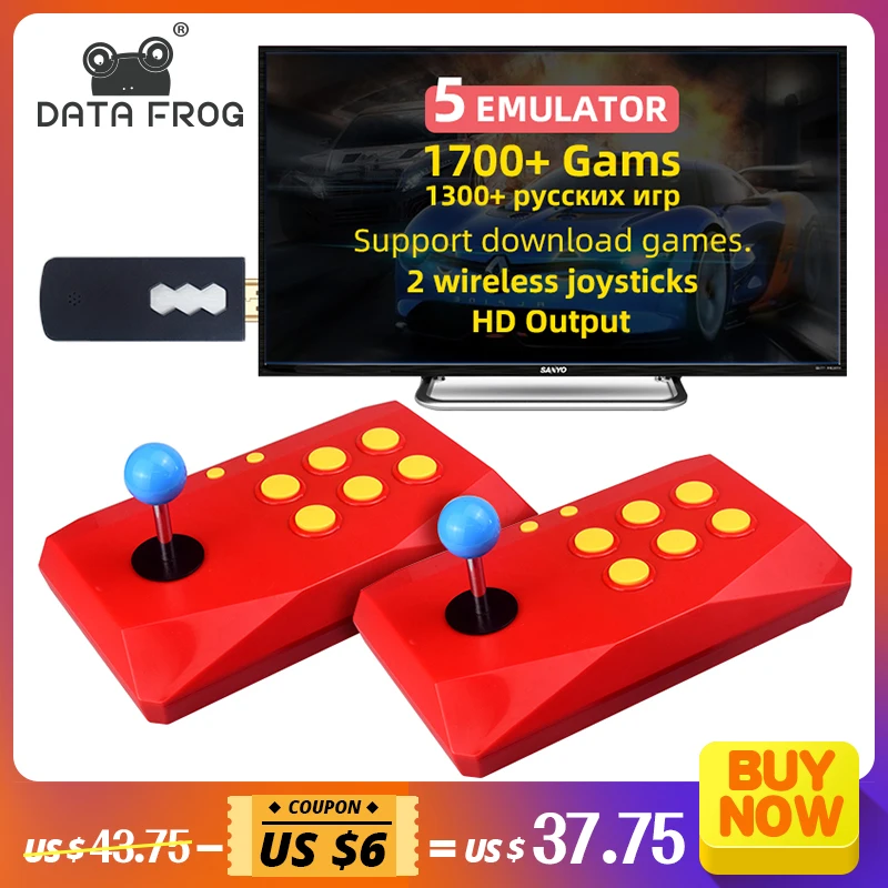 

Data Frog 4K Video Game Console Support For GBA/SFC/SEGA/MAME Build In 1700+ Games Classic Retro Game Console Support 2 Player