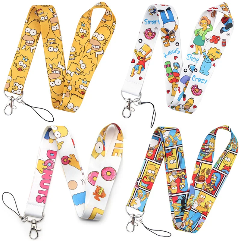 Шнурок Симпсоны Disney для телефона брелок ключей мультяшный аниме USB-значок