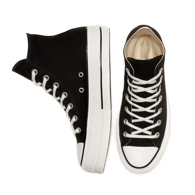 Luxe Designer Platform White Sneakers Man Brand Star Original High Top Black Skateboarding Women Sports Shoes Men Casual Shoes Platform black 1