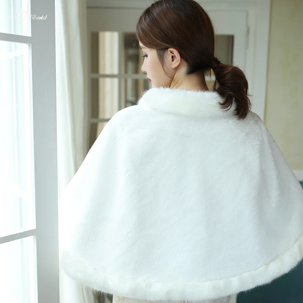 LZP576 простая зимняя теплая пушистая женская свадебная шаль из искусственного меха