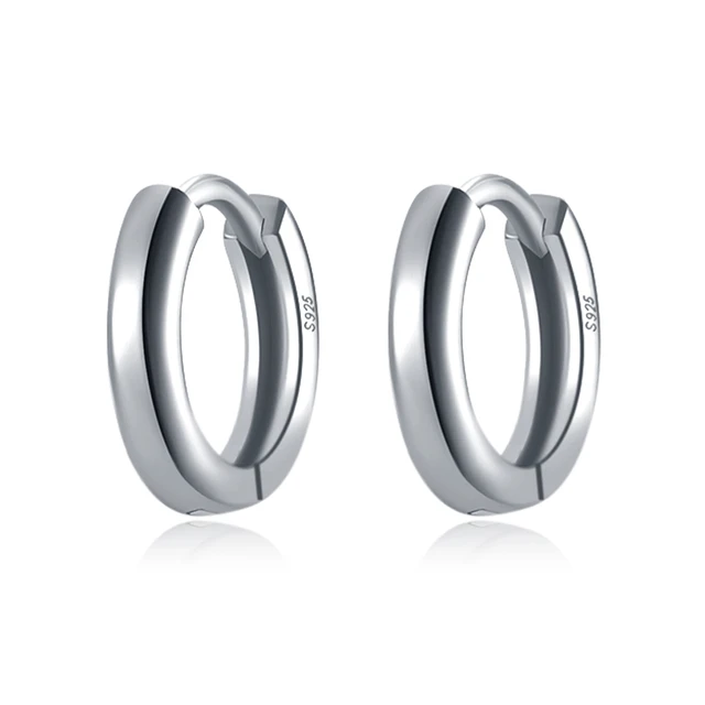 Summer New 925 Sterling Silver Hoop Earrings Original For Women Luxury Fashion Jewelry Party Rose Gold Huggie Earring 2021 Trend HES18