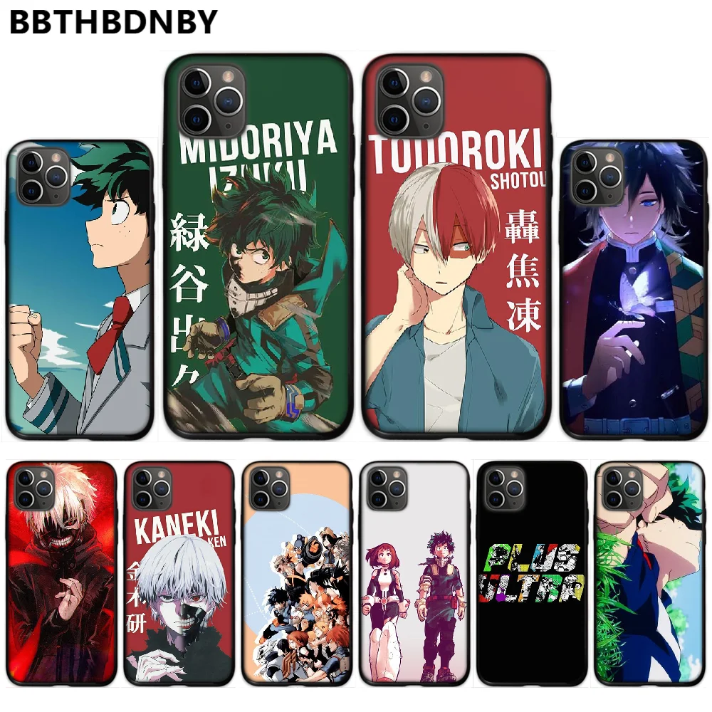 Anime My Hero Academia Black Tpu Soft Rubber Phone Cover For Iphone 5 5s Se 5c 6 6s 7 8 Plus X Xs Xr 11 Pro Max Half Wrapped Cases Aliexpress