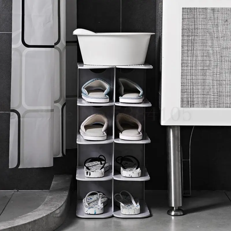 Provincial Space Shoe Receiving Artifact Dormitory Household Shoe Cabinet Double-deck Shoe Bracket Finishing Shoe Frame Simple R