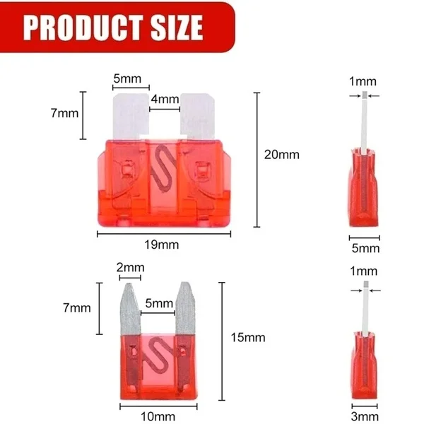 300Pcs Truck Blade Car Fuse Kit The Fuse Insurance Insert The Insurance Of Xenon Lamp Piece Lights Fuse Auto Accessories