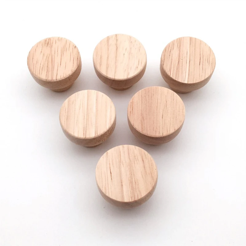 

Oak Round Handle Dia 30/35/40/50mm Natural Wooden Cabinet Drawer Wardrobe Knobs For Cabinet Drawer Handle Furniture Hardware