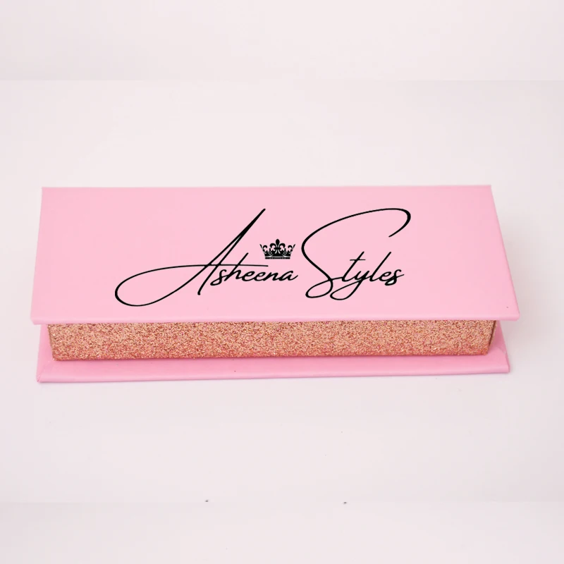 Custom False Eyelash Packaging Box customize Private Logo wholesale Mink Lash Boxes Faux Cils strip magnetic Case Empty - Цвет: Шлифованный хром