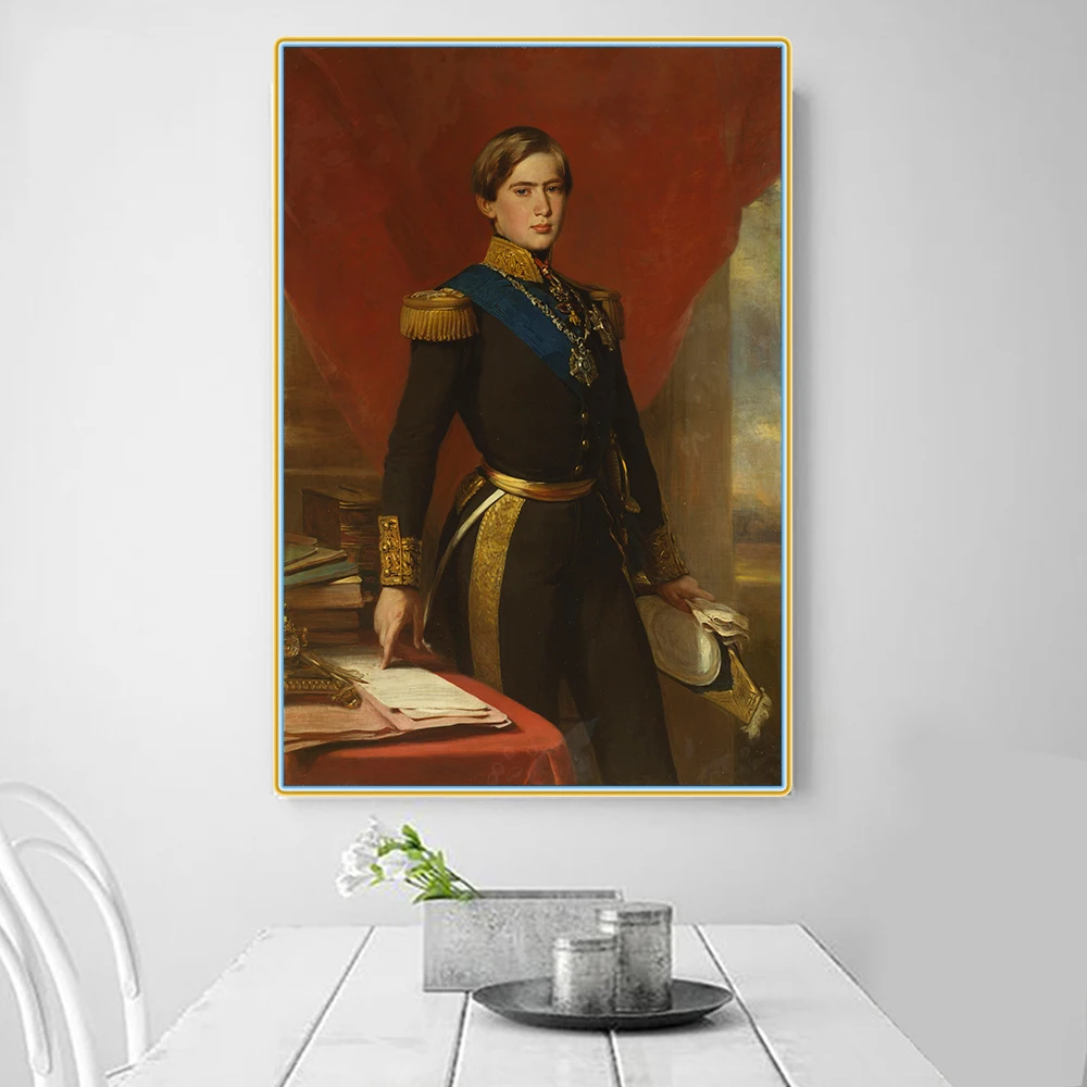 Citon Winterhalter Pedro V King of Portugal Canvas холст искусство Масляная живопись художественный