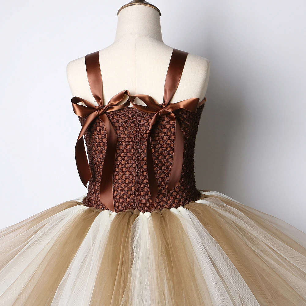 Cute Toddler Girl Giraffe Dress Cartoon Animal Performance Costume Set for Kids Halloween Costumes Girls Christmas Tutu Dresses