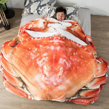 

Crab Dog Printing Quilt Blanket Kids Back To School Adults Bed Soft Microfiber Warm Thin Blanket Cotton King Size Covered Quilt